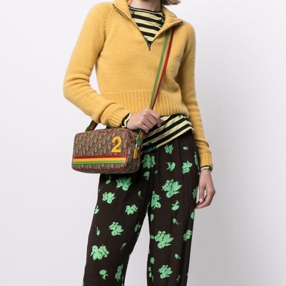 ❌SOLD❌ CHRISTIAN DIOR Monogram Trotter No. 2 Rasta Bag - Picture 16 of 16